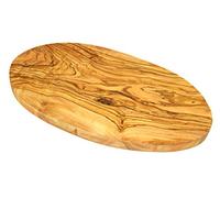 D.O.M.® Chopping Board Oval Shape Olive Wood 2 Sizes Can Be Engraved (Length 30 cm with Engraving)