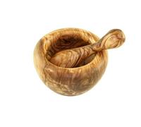 D.O.M. Die Olivenholz-Manufaktur Mortar 14 cm, Wood, Polished, Olive Wood