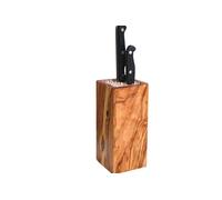D.O.M. Knife Block Design made of Olive Wood
