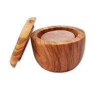 D.O.M. Olive Wood Pot with Lid for Shaving Soap