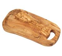 D. O. M. Steak Board Olive Wood Juice Groove And Grifflasche,2 Sizes - Engraving
