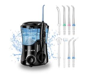 D-Oasis Water Picker Water Flosser with 8 Multifunctional Tips-German Design 600 ml Tank Oral Irrigator Dental Family Use Water Flossers for Teeth Cleaning - IPX7 Waterproof Electric Flosser for teeth
