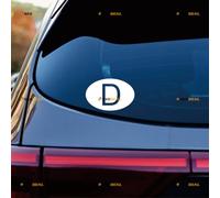 D Oval Country Code Germany Sticker Decal Vinyl - 3 Pack White 10.2cm - for Car Boat Laptop Cup No Background Die-Cut