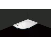 D Pro T Bathrooms 1200mm X 760mm Left Hand Slimline Offset Quadrant Shower Tray Stone Resin, 30mm Low Profile, Free 90mm Waste