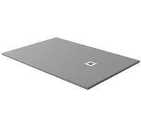 D Pro T Bathrooms Slate Effect Shower Tray 1700 X 800mm Rectangle, Grey, Low Profile, Wet Room, Grated Waste