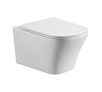D Pro T Bathrooms Wall Hung Square Wc Pan Luxury Rimless Toilet With Soft Close Seat