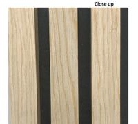 D Pro T Homeware Sample Washed Oak Acoustic 3D Timber Oak Slatted Wall Panel