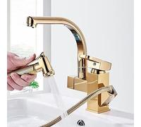 d Pull-Down Kitchen Faucet, Stainless Steel Swivel Mixer Tap for Bar & Farm Use, Brid-Mount Sink Faucet - Design for Commercial Kitchens