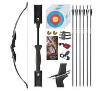 D&Q Recurve Bow and Arrow Archery Set for Adult Junior Beginner Outdoor Training Target Practice Toy 30 40Lbs Takedown Bow Kit with Arrows Target Faces Left Right Hand (30lbs)