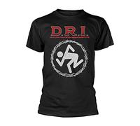 D.R.I. Dirty Rotten Imbeciles T Shirt Barbed Wire Band Logo Official Mens Black M