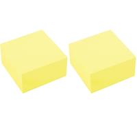 D.RECT 009505 Sticky Notes Cube Super Sticky Notes Self-Adhesive Sticky Notes 51 x 51 mm 400 Sheets Yellow (Pack of 2)