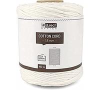 D.RECT - 100 m - 1.8 mm - Natural Cotton Cord Macrame Yarn Cotton Yarn Cotton Rope Cotton Cord Craft Knitting Strong White