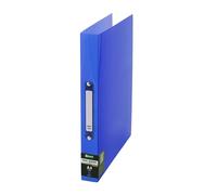 D.RECT 2200 Plastic Ring Binder Polypropylene Plastic Cover A4 35 mm Spine Width 2 Rings Transparent Blue