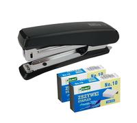 D.RECT 5220 Office Stapler with Staple Remover + 2000 Staples - 10 Sheet Capacity - Standard #10 Staples - 50mm Insertion Depth - Durable Metal Design - Assorted Colours