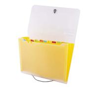 D.RECT 5540 Sorter Pouch | Document Sorter, School, Alphabetical | Expandable Document Pockets | 12 Compartments | School, Office, Home | A4 | Yellow