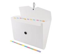 D.RECT 5580 Expandable Expanding File 12 Compartments A4 White