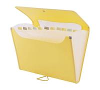 D.RECT 5590 - A4 12-Pocket Expandable Folder | Expandable Binder Documents | Accordion Binder Pockets Briefcase | Perfect for Office, School and Home | Yellow