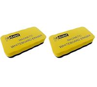D.RECT 800140 Whiteboard Sponge | EVA Magnetic Board Cleaner Eraser | Wiper with Strong Magnets for Dry Cleaning Your White Board (Pack of 2)
