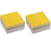 D.RECT 9457 Notepad Replacement Paper for Note Box 85 x 85 x 40 mm Assorted Pastel Colours (Pack of 2)