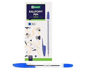 D.RECT 9900 Ballpoint Pens Blue Pack of 50