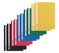 D.RECT A4 Clear Front Document Folders - 10-Pack Polypropylene Filing Covers with Index Strip - Durable Presentation Folders for Office & School