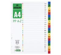 D.RECT A4 Multicolor Polypropylene Dividers with 11 Holes and 10 Dividers for Office Folder Organization