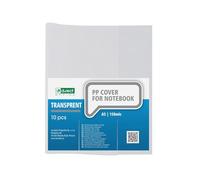 D.RECT A5 Transparent Book Covers 150 Micron - Pack of 10 Clear Protective Sleeves - Durable Fit for School and Office Notebooks