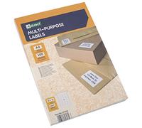 D.RECT Adhesive Labels | Universal Labels (50x18mm on A4) | Self Adhesive Printable 100 Sheets | Package 65 Labels | Sheet 6500 Pieces | White