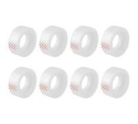 D.RECT Adhesive Tape Transparent - Pack of 8 Rolls Office Tape 19mm x 33m - Strong Adhesion Sticky Tape for School Home and Office