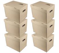 D.RECT Archive Box Cardboard A4 Idea Set of 6 Brown