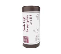 D.RECT Bin Bags 35L - Bin Liners 20 Pieces - Rubbish Bags - Bin Bag Perfect for Everyday Use, Household, Office, Kitchen & Caterers, Brown