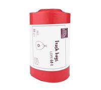 D.RECT Bin Bags 60L - Bin Liners 50 Pieces - Rubbish Bags - Bin Bag Perfect for Everyday Use, Household, Office, Kitchen & Caterers, Red