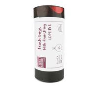 D.RECT Black Bin Bags 35L - Bin Liners with Drawstring 50 Pieces - Black Rubbish Bags - Bin Bag Perfect for Everyday Use, Household, Office, Kitchen & Caterers
