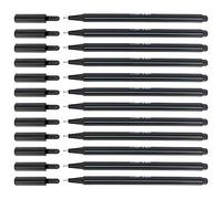 D.RECT D406 Fineliner Pens 0.4mm 12 Pack - Metal Tip Precision Writing Pens - Black