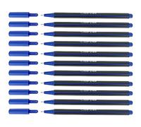 D.RECT D406 Fineliner Pens 0.4mm 12 Pack - Metal Tip Precision Writing Pens - Blue