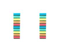 D.RECT Dishwashing Sponge 10x - Dual-Sided Dish-Washing & Cleaning Scrub Kitchen Sponge 75x50x28mm - Sponges Washing Up Remove Grease & Burnt on Food, Multicoloured (Pack of 2)