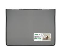 D.RECT Display Book PP A3, 6 Pockets, Display Folder, Solid, Presentation Folder, Offer Folders, Spiral Display Book, Grey