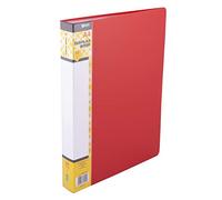 D.RECT Display Book PP A4, 60 Sleeves, Display Folder, Solid, Presentation Folder, Offer Folder, Red