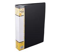 D.RECT Display Book PP A4 80 Pockets Display Folder Solid Presentation Folder Offer Folder Black