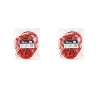 D.RECT - Elastic Band | 100g Bag | Rubber Ring | Perfect for Household and Office | Size: 1.5 x 3 mm 1/2 Circumference 100 mm | Reusable | Very Durable | Red (Pack of 2)