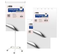 D.RECT Flipchart Paper Pad Set - 3 Pack, 90 Sheets - 650 × 1000 mm - 80 gsm Smooth Surface - No Bleed Presentation Paper