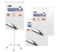 D.RECT Flipchart Paper Pad Set of 3 60 Sheets 650 x 1000 mm 80 g/m² Smooth 20 Sheets per Pad