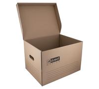 D.RECT KEEP.IT 2100 Collection Box 12-Pack - A4 Archive & Transport Boxes - 3-Layer 390 g/m² Cardboard | Integrated Lid, Carry Handles & Labelling Fields - 431 × 333 × 294 mm
