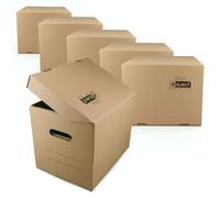 D.RECT KEEP.IT IDEA A4 Archive Box Set of 6 - Acid-Free 360 g/m² Cardboard - Heavy-Duty Storage Box for Documents, Files & Catalogues - 250 × 340 × 260 mm