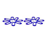 D.RECT Key Tags 10 Pcs - Plastic Keyring Tags with Loops - Key Ring with Window for Luggage, Pet Name and Office Key Labels, Blue (Pack of 2)