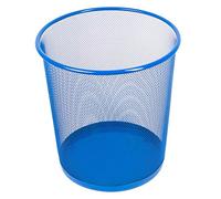 D.RECT KOMO Waste Paper Bin, 12 L Metal Waste Bin, Office, Round Rubbish Bin for Study, Kitchen, Sturdy Design, 266 x 218 x 280 mm, Dark Blue