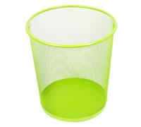 D.RECT KOMO Waste Paper Bin, 12 L Metal Waste Bin, Office, Round Rubbish Bin for Study, Kitchen, Sturdy Design, 266 x 218 x 280 mm, Lime Green