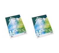 D.RECT Letter Block | Checkered Writing Pad | Checkered Block | Notepad 70 g/m² | A4 | 100 Sheets (Pack of 2)