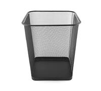 D.RECT Metal Mesh Waste Bin 18L - Black Rubbish Bin for Office, Bedroom & Home - Durable Steel Frame, Breathable Mesh, Leak-Proof Bottom - Ideal for Paper, Plastic & General Waste