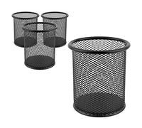 D.RECT - Metal Pen Holder 24 Pieces | Pen Holder Round Wire Metal | Desk Organiser | Mesh Multifunctional Cup for Ballpoint Pens Diameter 91 mm Navy Blue Black, 800079